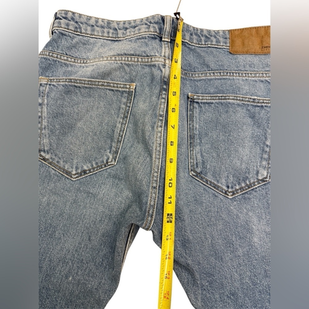 Zara Blue Relaxed Jeans with Distressed Details Size 31 - Picture 6 of 8